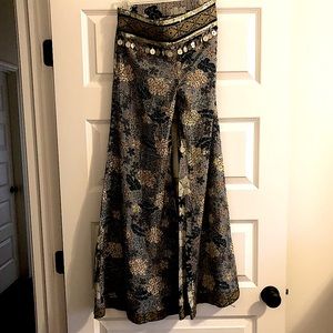 Boutique wide leg pants with high quality beaded work*never worn * brand new
